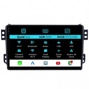 Dedicated Navigation suitable for Opel Agila (2000 - 2014), QuadCore, 9 Inch, 4Gb Ram, 64Gb Storage, Android Auto, Carplay - NAVCAO6031940