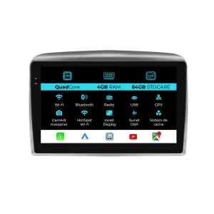 Dedicated Navigation suitable for Lancia Ypsilon (2006-2011), QuadCore, 9 Inch, 4Gb Ram, 64Gb Storage, Android Auto, Carplay - NAVCAL6032004