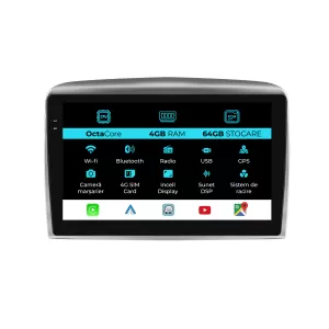 Dedicated Navigation suitable for Lancia Ypsilon (2006-2011), 9 Inch, 4Gb RAM, 64Gb Storage, Android Auto, Carplay - NAVCAL6032005