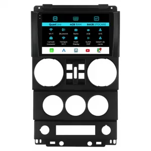 Dedicated Navigation suitable for Jeep Wrangler Rubicon (2008-2010), QuadCore, 9 Inch, 4Gb Ram, 64Gb Storage, Android Auto, Carplay - NAVCAJ6032020