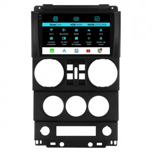 Dedicated Navigation suitable for Jeep Wrangler Rubicon (2008-2010), 2K, 4Gb RAM, 64Gb Storage, Android Auto, Carplay - NAVCAJ6032024