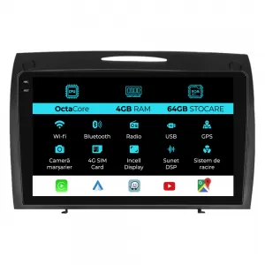 Dedicated Navigation suitable for Mercedes SLK (2004-2011), 9 Inch, 4GB RAM, 64GB Storage, Carplay - NAVCAM6032091