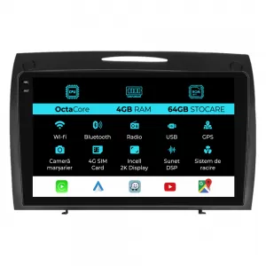 Dedicated Navigation suitable for Mercedes SLK (2004-2011), 2K, 4Gb RAM, 64Gb Storage, Carplay - NAVCAM6032094