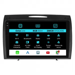 Dedicated Navigation suitable for Mercedes SLK (2004-2011), 2K, 8GB RAM, 256GB Storage, Carplay - NAVCAM6032095