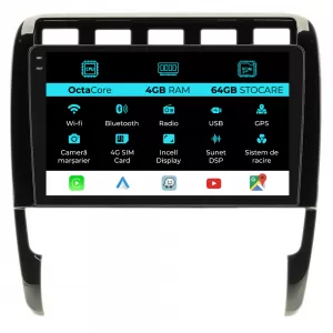 Dedicated Navigation suitable for Porsche Cayenne (2002-2010), 10 Inch, 4Gb Ram, 64Gb Storage, Android Auto, Carplay - NAVCAP6032101