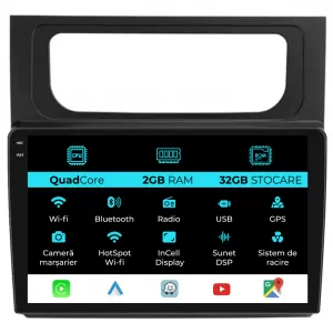 Dedicated Navigation suitable for Volkswagen Touran (2003 - 2014), 10 Inch, 2Gb Ram, 32Gb Storage, Android Auto, Carplay - NAVCAV6032169