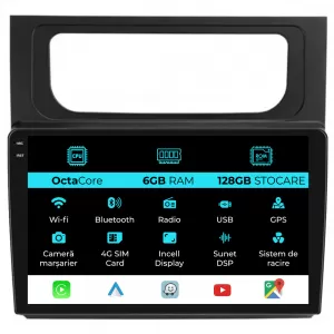 Dedicated Navigation suitable for Volkswagen Touran (2003 - 2014), 10 Inch, 6Gb RAM, 128Gb Storage, Android Auto, Carplay - NAVCAV6032173