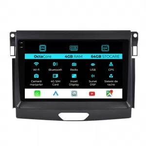 Dedicated Navigation suitable for Ford Ranger (2011 - 2015), 9 Inch, 4Gb Ram, 64Gb Storage, Android Auto, Carplay - NAVCAF6032218