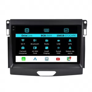 Dedicated Navigation suitable for Ford Ranger (2011 - 2015), 9 Inch, 8Gb RAM, 256Gb Storage, Android Auto, Carplay - NAVCAF6032220