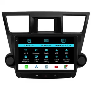 Dedicated Navigation suitable for Toyota Highlander (2008 - 2014), 10 Inch, 4Gb Ram, 64Gb Storage, Android Auto, Carplay - NAVCAT6032237