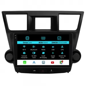 Dedicated Navigation suitable for Toyota Highlander (2008 - 2014), 2K, 8Gb RAM, 256Gb Storage, Android Auto, Carplay - NAVCAT6032241
