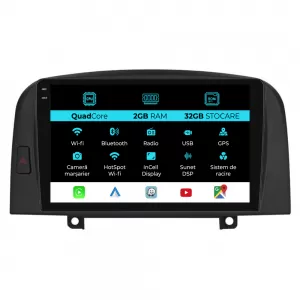 Dedicated Navigation suitable for Hyundai Sonata (2004 - 2008), 9 Inch, 2Gb RAM, 32Gb Storage, Android Auto, Carplay - NAVCAH6032251