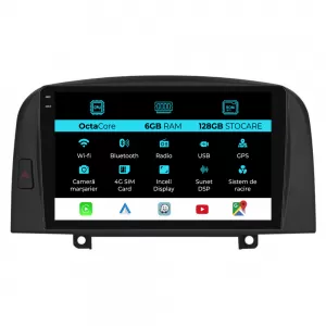 Dedicated Navigation suitable for Hyundai Sonata (2004 - 2008), 9 Inch, 6Gb Ram, 128Gb Storage, Android Auto, Carplay - NAVCAH6032254