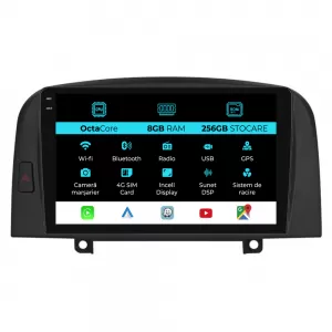 Dedicated Navigation suitable for Hyundai Sonata (2004 - 2008), 9 Inch, 8Gb RAM, 256Gb Storage, Android Auto, Carplay - NAVCAH6032255