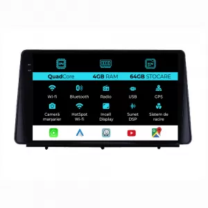 Dedicated Navigation suitable for Ford Focus (2018 - 2024), QuadCore, 9 Inch, 4Gb Ram, 64Gb Storage, Android Auto, Carplay - NAVCAF6032276