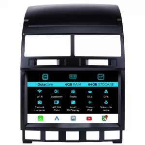 Dedicated Navigation suitable for Volkswagen Touareg (2003 - 2010), 2K, 4Gb RAM, 64Gb Storage, Android Auto, Carplay