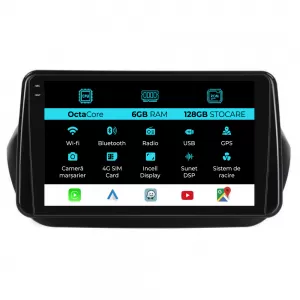 Dedicated Navigation suitable for Fiat Fiorino Qubo (2008 - 2017), 9 Inch, 6Gb Ram, 128Gb Storage, Android Auto, Carplay - NAVCAF6032302