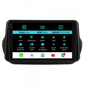 Dedicated Navigation suitable for Citroen Nemo (2008 - 2017), 2K, 8GB RAM, 256GB Storage, Android Auto, Carplay - NAVCAC6032321