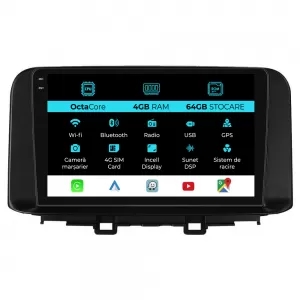 Dedicated Navigation suitable for Hyundai Kona (2017-2023), 10 Inch, 4Gb RAM, 64Gb Storage, Android Auto, Carplay - NAVCAH6032341
