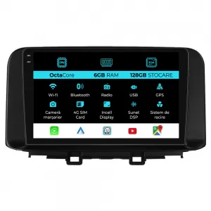 Dedicated Navigation suitable for Hyundai Kona (2017-2023), 10 Inch, 6Gb Ram, 128Gb Storage, Android Auto, Carplay - NAVCAH6032342