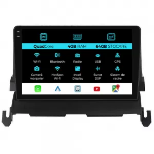 Dedicated Navigation suitable for Dodge Journey (2009-2012), QuadCore, 9 Inch, 4Gb Ram, 64Gb Storage, Carplay - NAVCAD6032362
