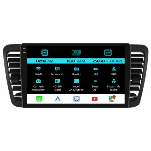 Dedicated Navigation suitable for Subaru Legacy Outback (2004-2009), 2K, 8Gb RAM, 256Gb Storage, Android Auto, Carplay - NAVCAS6032380