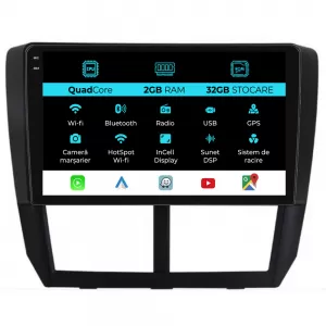 Dedicated Navigation suitable for Subaru Forester (2008-2013), 9 Inch, 2GB RAM, 32GB Storage, Carplay - NAVCAS6032398