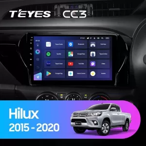 Car Navigation with AI Assistance Teyes CC4 PRO suitable for Toyota Hilux 2015-2020 8+128GB 10.36 QLED, Android 13, 5G, 7.1 DSP, CarPlay - NAVCAT6032584