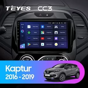 Teyes CC3 2K Car Navigation suitable for Renault Captur 2016-2019 6+128GB 9.5 QLED Octa-core 2Ghz, Android 4G Bluetooth 5.1 DSP