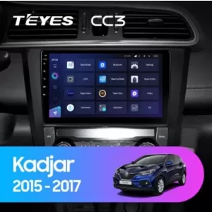 Teyes CC3 2K 360 Car Navigation suitable for Renault Kadjar 2015-2017 6+128GB 9.5 QLED Octa-core 2Ghz, Android 4G Bluetooth 5.1 DSP