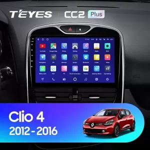 Teyes CC3 2K 360 Car Navigation suitable for Renault Clio 4 2012-2015 6+128GB 10.36 QLED Octa-core 2Ghz, Android 4G Bluetooth 5.1 DSP