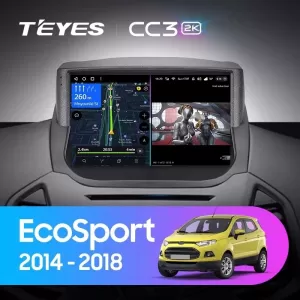 Teyes CC3 2K 360 Car Navigation suitable for Ford EcoSport 2014-2023 6+128GB 9.5 QLED Octa-core 2Ghz, Android 4G Bluetooth 5.1 DSP