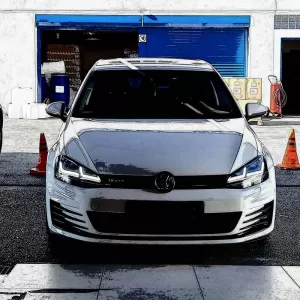 Headlights Set Suitable for VW Golf VII (7) 12-17 DRL Full LED Halogen Version Black LEDHL103-BK OsramLedriving-image-6289927