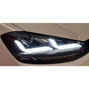 Headlights Set Suitable for VW Golf VII (7) 12-17 DRL Full LED Halogen Version Black LEDHL103-BK OsramLedriving-image-6289930