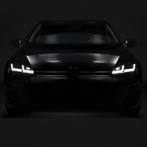 Headlights Set Suitable for VW Golf VII (7) 12-17 DRL Full LED Halogen Version Black LEDHL103-BK OsramLedriving-image-6289935