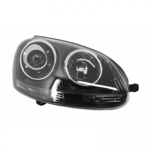 Headlights Set suitable for VW Golf V (5) 03-08 Projectors GTI / R32 Look Black H7/H7 With Motor & E-Mark Carner-image-6289938
