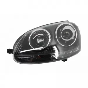 Headlights Set suitable for VW Golf V (5) 03-08 Projectors GTI / R32 Look Black H7/H7 With Motor & E-Mark Carner-image-6289939