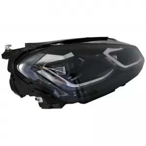 Headlights Set suitable for VW Golf VII (7) 12-17 Look 7.5 GTI Black/Silver Line H7 With Motor Carner-image-6289953