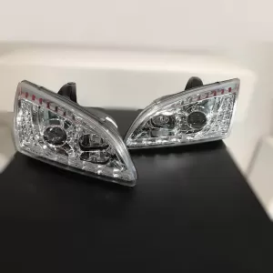 Headlights Set suitable for Ford Focus 04-08 DRL & Led Signal Chrome H1/H1 JunYan-image-6289960