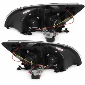 Headlights Set suitable for Ford Focus 04-08 DRL & Led Signal Chrome H1/H1 JunYan-image-6289963
