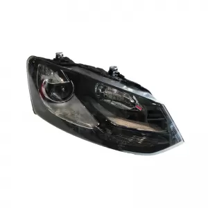 Headlights Set suitable for VW Polo 6R/6C 09-17 DRL GTI R-Look Black/Silver Line H7/H7 With Motor Carner-image-6289984