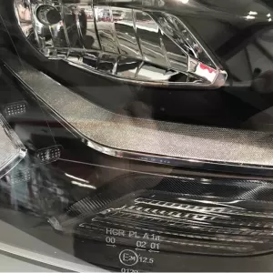 Headlights Set suitable for VW Polo 6R/6C 09-17 DRL GTI R-Look Black/Silver Line H7/H7 With Motor Carner-image-6289986