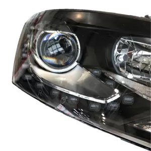 Headlights Set suitable for VW Polo 6R/6C 09-17 DRL GTI R-Look Black/Silver Line H7/H7 With Motor Carner-image-6289988