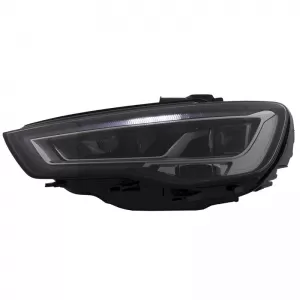 Headlights Set Suitable for Audi A3 8V 12-16 DRL Full Led & Led Signal Black H7 With Motor Carner-image-6290022