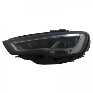 Headlights Set Suitable for Audi A3 8V 12-16 DRL Full Led & Led Signal Black H7 With Motor Carner-image-6290023