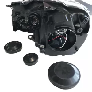 Headlights Set suitable for VW Golf VI (6) 08-12 DRL GTI /R20 Look Black H7/H7 With Motor Carner-image-6290036