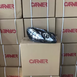 Headlights Set suitable for VW Golf VI (6) 08-12 DRL GTI /R20 Look Black H7/H7 With Motor Carner-image-6290037