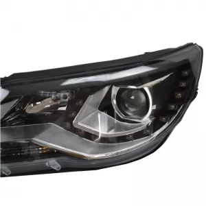 Headlights Set suitable for VW Tiguan mk1 07-11 DRL Black H7/H7 With Motor Carner-image-6290059