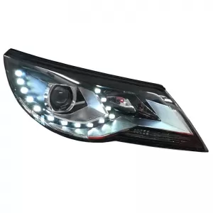 Headlights Set suitable for VW Tiguan mk1 07-11 DRL Black H7/H7 With Motor Carner-image-6290062