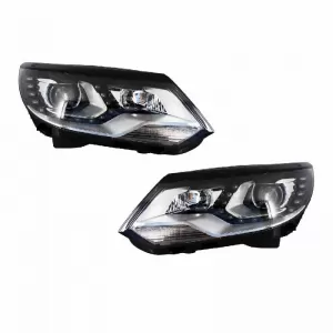 Headlights Set suitable for VW Tiguan mk1 11-15 DRL Black H7/H7 With Motor Carner-image-6290065